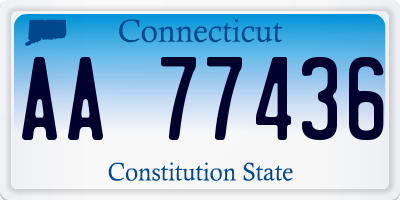 CT license plate AA77436