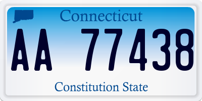 CT license plate AA77438