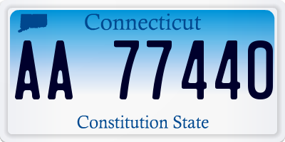 CT license plate AA77440