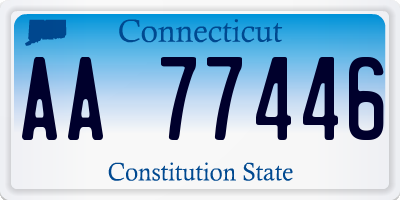CT license plate AA77446