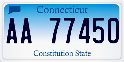 CT license plate AA77450