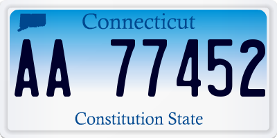 CT license plate AA77452