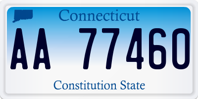 CT license plate AA77460