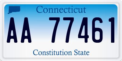 CT license plate AA77461