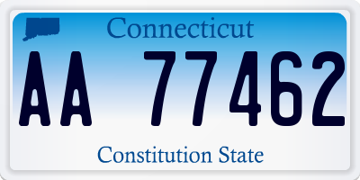 CT license plate AA77462