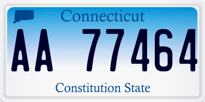 CT license plate AA77464