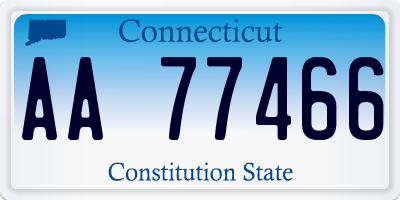 CT license plate AA77466