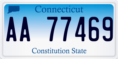CT license plate AA77469
