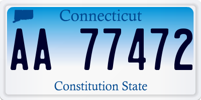 CT license plate AA77472