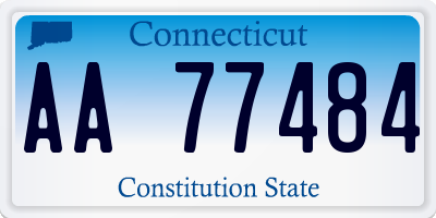 CT license plate AA77484