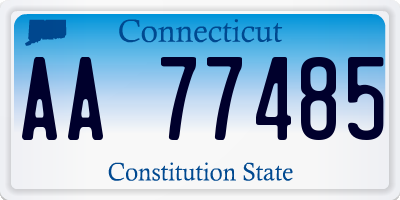 CT license plate AA77485