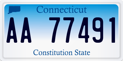 CT license plate AA77491