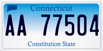 CT license plate AA77504