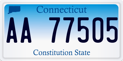 CT license plate AA77505