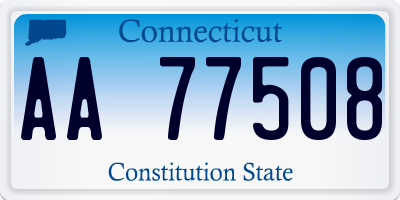 CT license plate AA77508