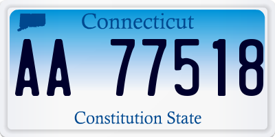CT license plate AA77518