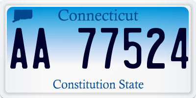 CT license plate AA77524