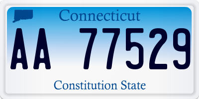 CT license plate AA77529