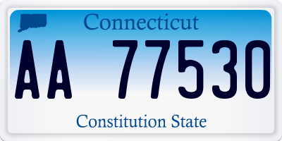CT license plate AA77530