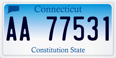 CT license plate AA77531