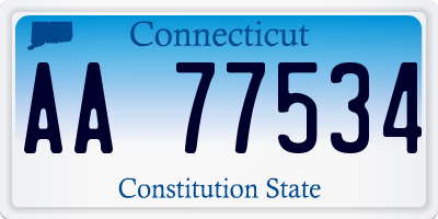 CT license plate AA77534