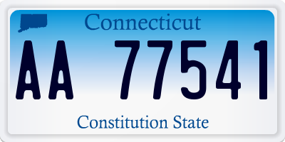 CT license plate AA77541