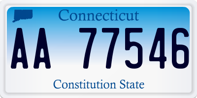 CT license plate AA77546