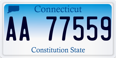 CT license plate AA77559