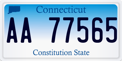 CT license plate AA77565