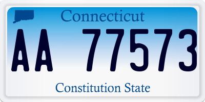 CT license plate AA77573