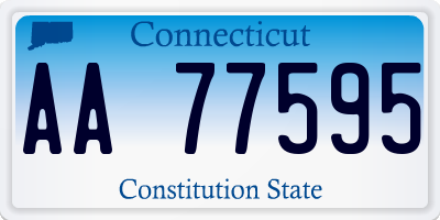 CT license plate AA77595