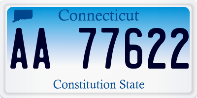 CT license plate AA77622