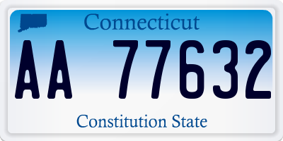 CT license plate AA77632