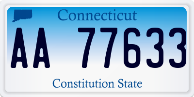 CT license plate AA77633