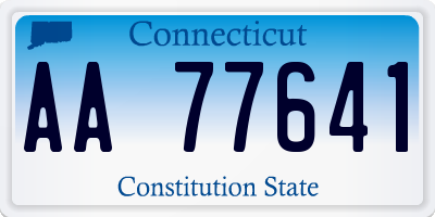 CT license plate AA77641