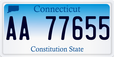 CT license plate AA77655