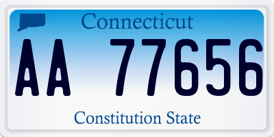 CT license plate AA77656
