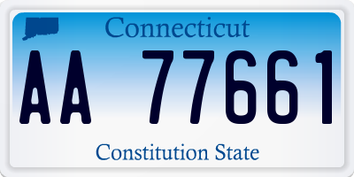 CT license plate AA77661