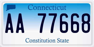 CT license plate AA77668