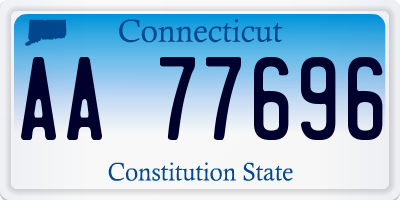 CT license plate AA77696