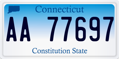 CT license plate AA77697