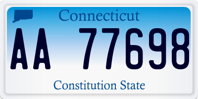 CT license plate AA77698