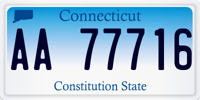 CT license plate AA77716