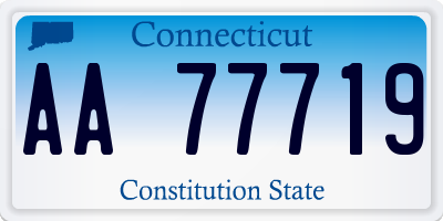 CT license plate AA77719