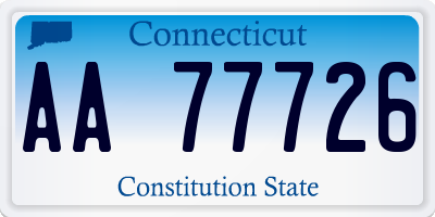 CT license plate AA77726