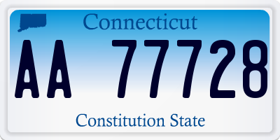 CT license plate AA77728