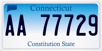 CT license plate AA77729