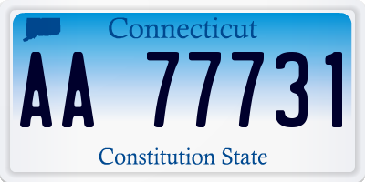 CT license plate AA77731