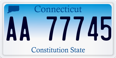 CT license plate AA77745