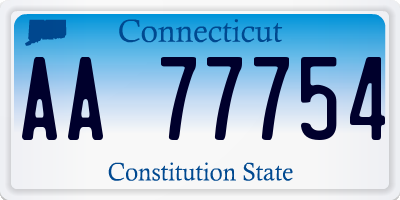 CT license plate AA77754